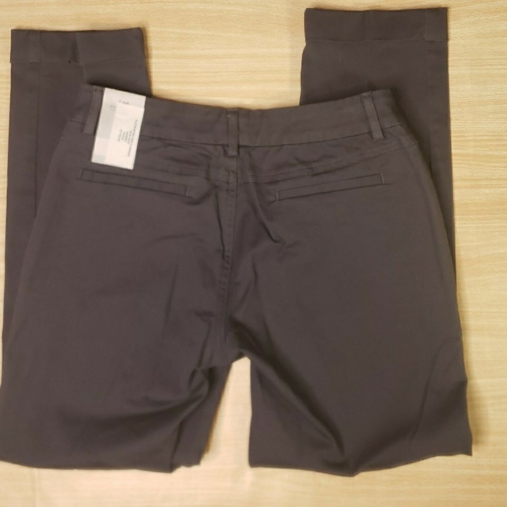 Lee Platinum Label Grey New Midrise Florence Slim Cropped Pants 12 - Picture 2 of 9